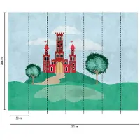 Living Walls Kindertapete "The Wall" Motiv gemustert mehrfarbig glatt Fototapete Baum Tapete Landschaft Tapeten Kinderzimmer Design Optik