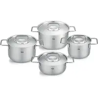Fissler Topf-Set Pure Collection aus Rostfreiem Edelstahl Deckeln (4-Teilig)