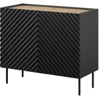 Cama 2D ONDA Kommode 98x45x85 schwarz, Schwarz, Partikelbord, Modern, Rechteckig, Partikelbord, Laminat