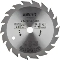 Wolfcraft 1 Kreissägeblatt HM, 18 Zähne ø127mm