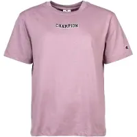 Champion Damen T-Shirt - Crewneck, Rundhals, Kurzarm, Baumwolle, Logo, einfarbig