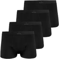 Ragman Herren Boxershorts, 4er Pack - Unterwäsche, Unterhose, Baumwollmischung, Logo, einfarbig