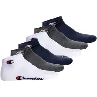 Champion Unisex Socken, 6er Pack - Quarter Socken, Basic, Logo