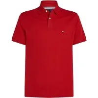 Tommy Hilfiger Herren Poloshirt Kurzarm 1985 Regular Fit, Mehrfarbig (Medium Red