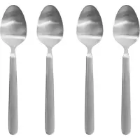 Blomus STELLA Set 4 Espressolöffel, Besteck, Essbesteck, Tischbesteck, Edelstahl matt, Edelstahl, 63953