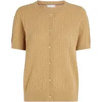 Tommy Hilfiger Damen Tops & T-Shirts Mini Cable C-nk Cardi Ss - Bruin - Größe S