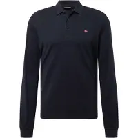 Napapijri Herren Langarm-Poloshirt Schwarz - Regular Fit mit Stickerei