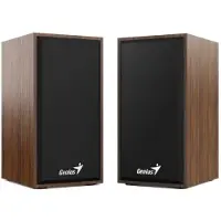 Genius Lautsprecher SP-HF180, 2.0, 6W, braun, Lautstärkeregler, Holz, 150Hz-20kHz