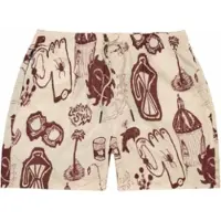 OAS Badehose Herren Cantina Beige / Red-L