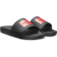 HUGO für Herren. 50548061 Flip-Flops mit Logo auf dem Riemen schwarz (39), Wohnung, Keine, Strandbekleidung