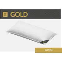 Spessarttraum Gänsefederkopfkissen "Gold", Füllung: 70% Gänsefedern, 30% Gänsedaunen, Bezug: 100% Baumwolle, (1 St.), hergestellt in Deutschland, allergikerfreundlich