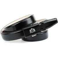 Anthoni Crown Ledergürtel , Damen, Gr. 100, schwarz, Leder, unifarben, Gürtel Ledergürtel, mit filigraner Glas-Schließe