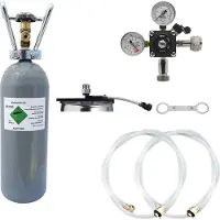 Ich-zapfe Zubehörpaket 2 mit 5L Flexi Tap Adapter, 10mm! Bierschlauch, 2,0 kg CO2 für 1-leitige Zapfanlagen