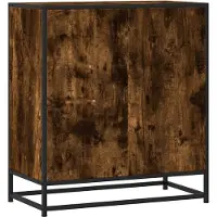 vidaXL Sideboard Räuchereiche 68x35x76 cm Holzwerkstoff und Metall