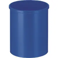 Huismerk Runder Papierkorb Metall 15 Liter blau