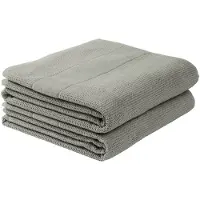 Schiesser Duschtücher "Turin aus 100% Baumwolle in dezenter Reiskornoptik", (Set, 2 St., 2er Set Badetücher 70 x 140 cm), MADE IN GREEN by OEKO-TEX