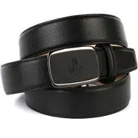 Anthoni Crown Ledergürtel , Damen, Gr. 100, schwarz, Leder, unifarben, Gürtel Ledergürtel, mit Anker-Logo, Ton in Ton Steppung