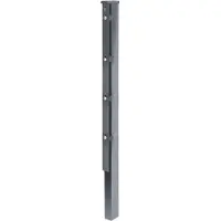 Alberts Zaunpfosten Doppelstabmattenzaun inkl. Flacheisen, anthrazit RAL 7016 zum Einbetonieren, Länge: 1200 mm für Mattenhöhe: 800 mm Pfostenstärke: 60 x 40 mm