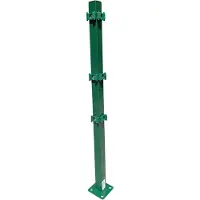 Peddy Shield Eckpfosten 110 cm mit Montageplatte bzw. Fuß für Stab- u. Doppelstabmatte grün (RAL 6005)