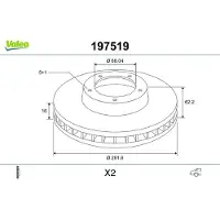 Valeo Bremsscheibe 197519