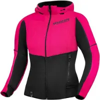 SHIMA Daybreaker Damen Motorrad Zip Hoodie, pink/schwarz, S