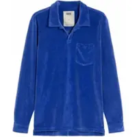 OAS Poloshirt Velours Long Sleeve Herren Azur-M