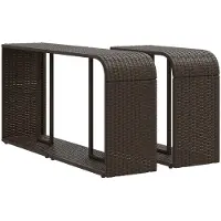 vidaXL Outdoor-Rgale 2 Stk. Braun Poly Rattan
