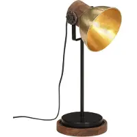 vidaXL Schreibtischlampe 25 W Antik-Messing 17x17x50 cm E27