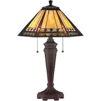 QUOIZEL Elstead Arden Tischleuchte E27 2-fach Bronze Patina