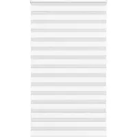 vidaXL Doppelrollo Weiß 130x200 cm Stoffbreite 125,9 cm Polyester