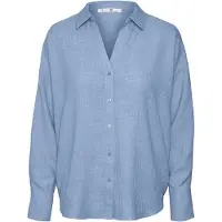 Vero Moda Langarmbluse "VMMELANEY QUEENY LS SHIRT WVN NOOS" Kunstfaser, loose fit