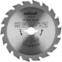Wolfcraft 1 Kreissägeblatt HM, 18 Zähne ø130mm