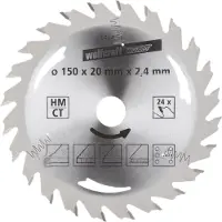Wolfcraft 1 Kreissägeblatt HM, 24 Zähne ø150mm