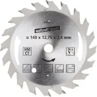 Wolfcraft Kreissägeblatt Ø 140 mm Bohrung Ø 12,75 mm 20 Zähne