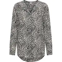 ONLY Shirtbluse "ONLTIANA LIFE L/S LOOSE SHIRT NOOS PTM", Damen, Gr. XS (34), schwarz (schwarz aop:noelle small graphic), Obermaterial: 100% Polyester, bedruckt, loose fit, Blusen Shirtbluse