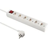 Eltric 6-fach Steckdosenleiste mit Schalter 5m weiss