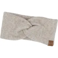 Maximo Stirnband , Mädchen, Gr. 51/53, beige (buchemeliert), Strick, Materialmix, meliert, Mützen Stirnband, doppelt gestrickt, wärmend, weich