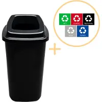 Plafor - Sortierbehälter 45l - Recycling - Schwarz