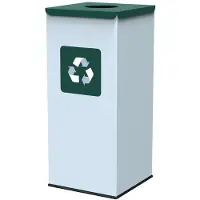 Alda Eco - Square Nord White Prullenbak 60l - Grün