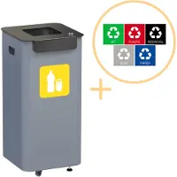 Alda Eco - Modularer Abfallbehälter 70l - Gelb