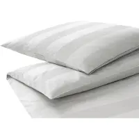 Elegante Jacquard Satin Bettwäsche En Bloc weiß 155x220 cm + 80x80 cm