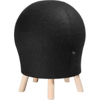 Topstar Hocker Sitness Alpine, mit integriertem Gymnastikball, Bezug 75 % Schurwolle, anthrazit