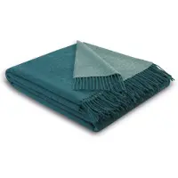 Biederlack Plaid "teal-green", im Doubleface-Look