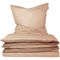 Schiesser Bettwäscheset Doubleface | Unifarben | Renforcé | 2-teilig | 100% Baumwolle | Angenehm weich & glatt | YKK-Reißverschluss | 155x220 cm + 80x80 cm | Sand