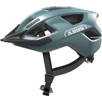 ABUS Fahrradhelm Aduro 3.0 LED - sportiver City-Helm in stilvollem Design für alltägliche und sportliche Touren - mit Rücklicht - für Damen und Herren - Blau, Größe M (52-58 cm)