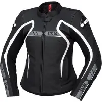 IXS RS-600 1.0 Damen Schwarz Weiß Motorrad Lederjacke Größe 40