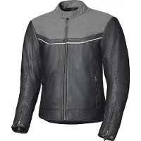 Held Heyden Schwarz Grau Motorrad Lederjacke Größe 56