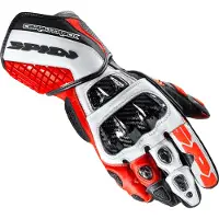 Spidi Carbo Track Evo Schwarz Rot Weiß Handschuhe Größe 3XL