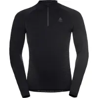 Odlo Unterhemd BL Top Turtle Neck LS Half Zip Performance Black New Graphite Grey Herren-XXL