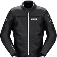 Spidi Genesis Motorrad Lederjacke, schwarz/weiß, 54